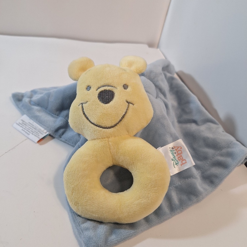 Disney Baby Winnie The Pooh Bear/ Security Blanket Lovey/ Raddle/ Eeyore Plush - Picture 7 of 16